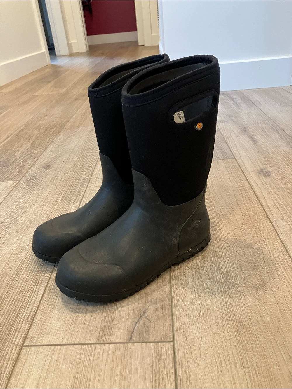 Bogs Black Youth K York Solid Rain Boots